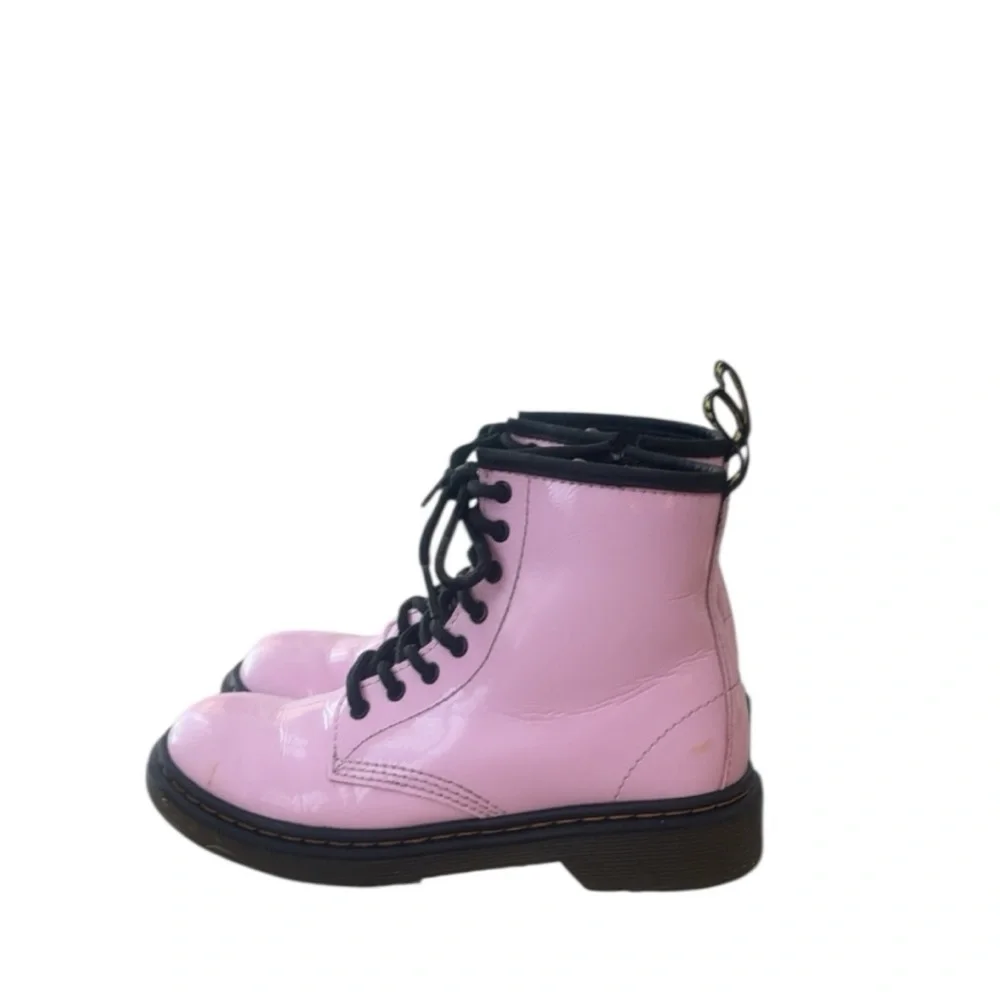 Dr. Martens‎ Girls Junior 1460 Pink Patent Leather Boots Size 2